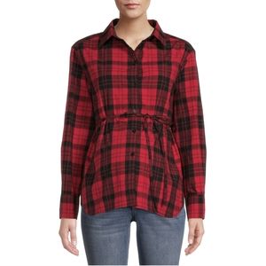 Planet Motherhood Women's Maternity Button Down Tunic